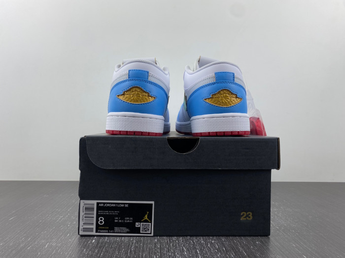 AIR JORDAN 1 LOW GS WHITE UNIVERSITY BLUE FN8895-141