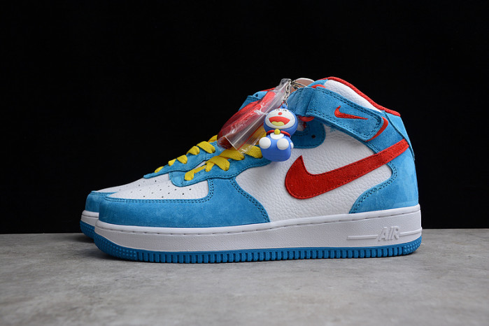 Nike Air Force 1 07 Mid Doraemon White Blue Red Yellow GB1236-160