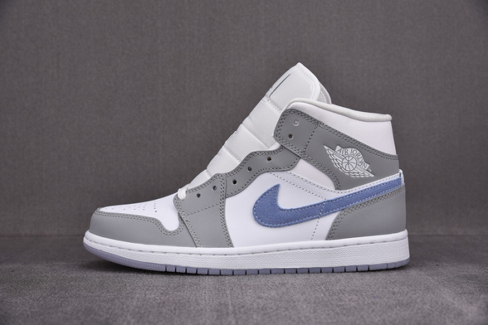 Air Jordan 1 Mid ''Wolf Grey Aluminum'' BQ6472-105