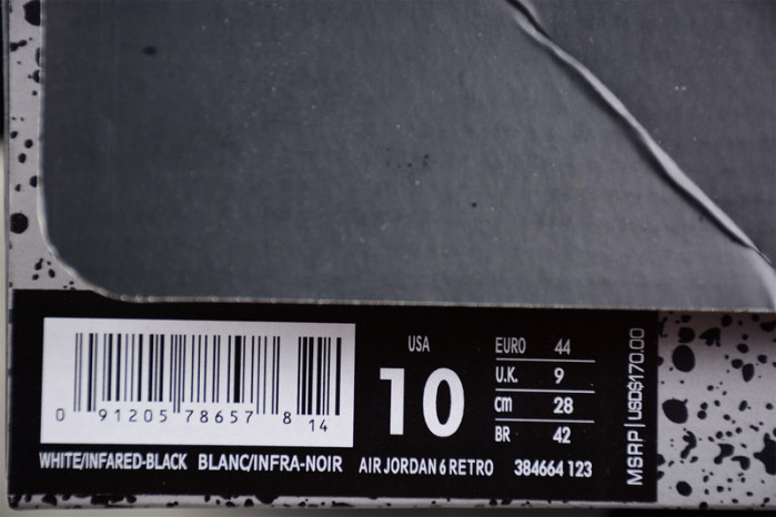 Jordan 6 Retro Infrared White (2014) 384664-123