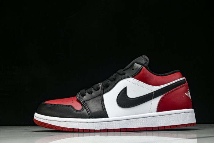 Air Jordan 1 Low ''Bred Toe'' Gym Red/White-Black 553558-612