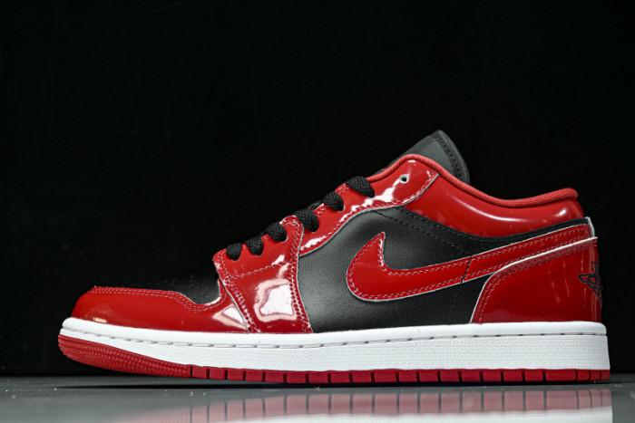 Air Jordan 1 Low SE ''Patent Varsity Red Black'' HV4089-006