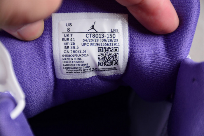 AIR JORDAN 12 RETRO WHITE AND PURPLE