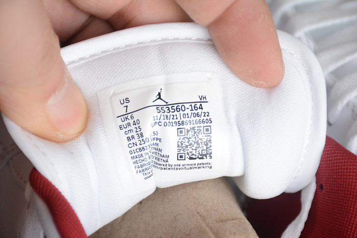 AIR JORDAN 1 LOW GS "WHITE/RED" 553560-164