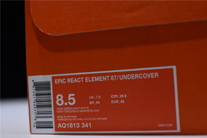 UNDERCOVER x Nike React Element 87 AQ1813 341