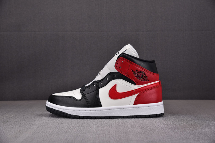 Jordan 1 Mid Gym Red Off Noir (Women''s) BQ6472-160
