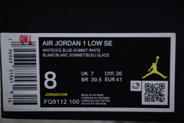 AIR JORDAN 1 LOW GS GLITTER SWH FQ9112-100