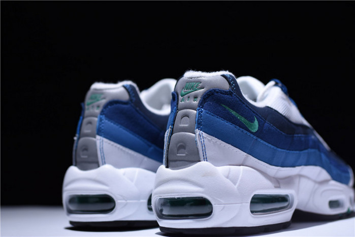 Nike mens AIR MAX 95 OG “SLATE” white/ blue 554970-131