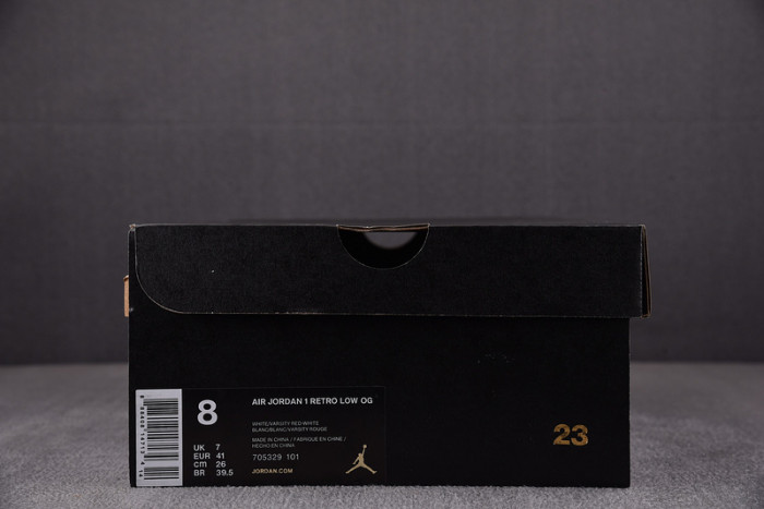 Jordan 1 Retro Low White Varsity Red 705329-101