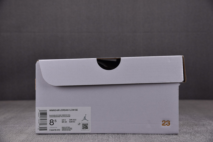 Jordan 1 Low SE Black Dark Obsidian Snakeskin (Women