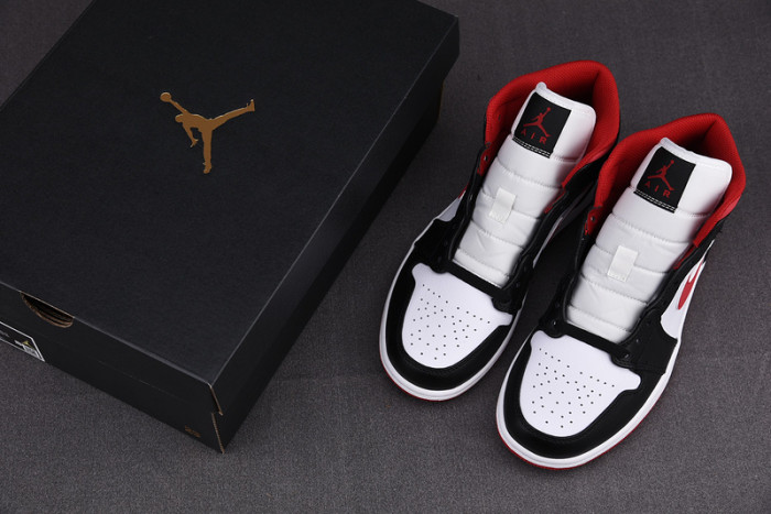 Jordan 1 Mid Gym Red Black White 554724-122