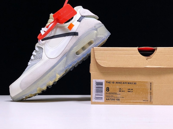 OFW x Nike Air Max 90 Sail Muslin Virgil Abloh AA7293-100