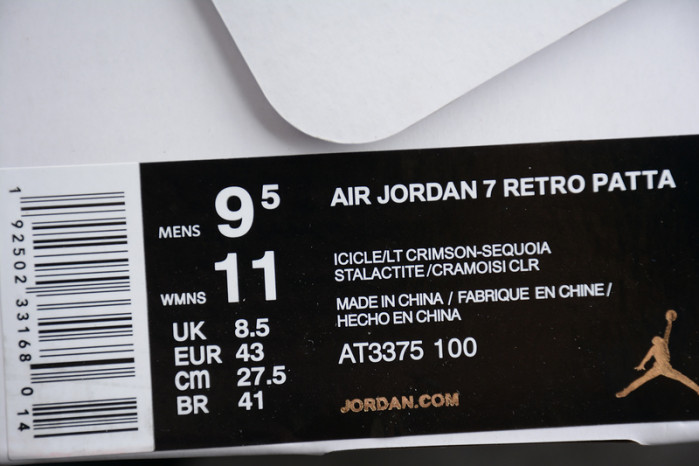 PATTA X AIR JORDAN 7 RETRO OG SP “ICICLE” AT3375-100