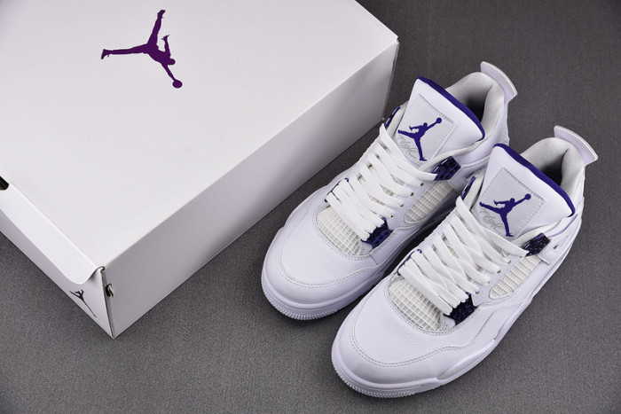 Air Jordan 4 Retro “Pure Money” white purple CT8527-115