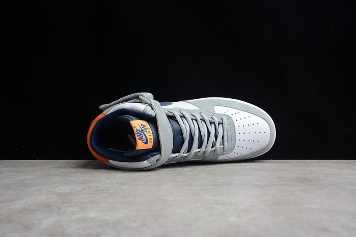 Nike Air Force 1 07 Mid Midnight Blue Orange Dark Grey CQ5059-203