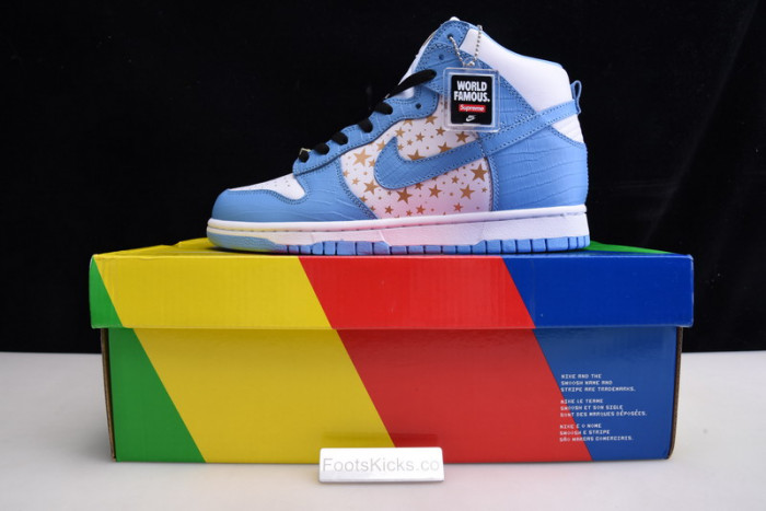 nike dunk high pro sb S*p*e blue stars 307385-141